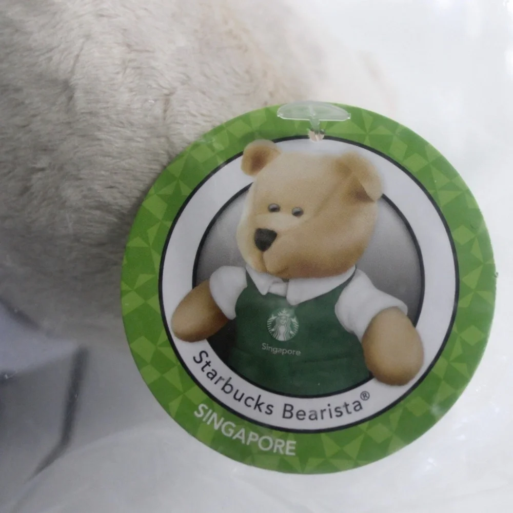 Starbucks Bearista Bear Singapore Green Apron Khaki Pants Plush 10in